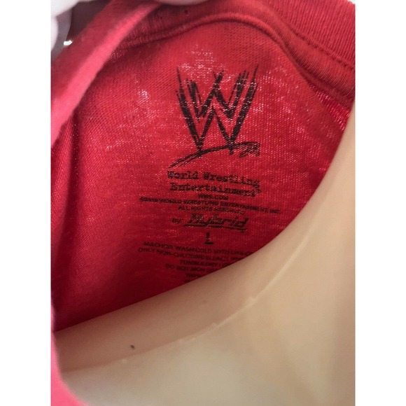 EXCELLENT BOYS WWE SUPERSTARS RED NOVELTY T-SHIRT SIZE L (14/16) - Picture 5 of 8
